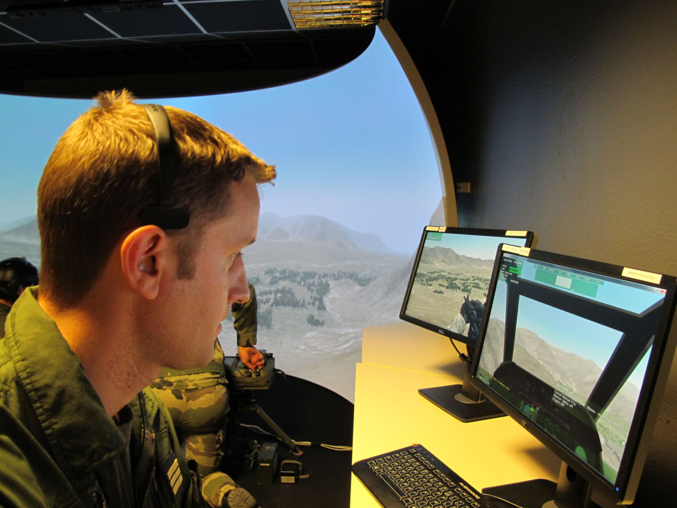 FAC French Air Force Forward Air Controller JTAC military simulation training dome display systems projection systems