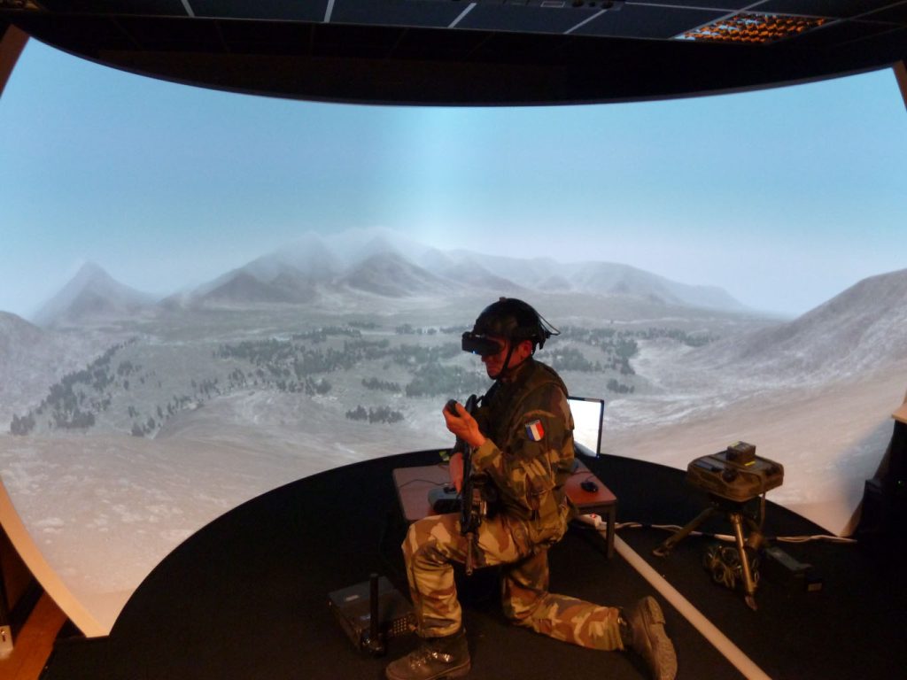 FAC French Air Force Forward Air Controller JTAC military simulation training dome display systems projection systems