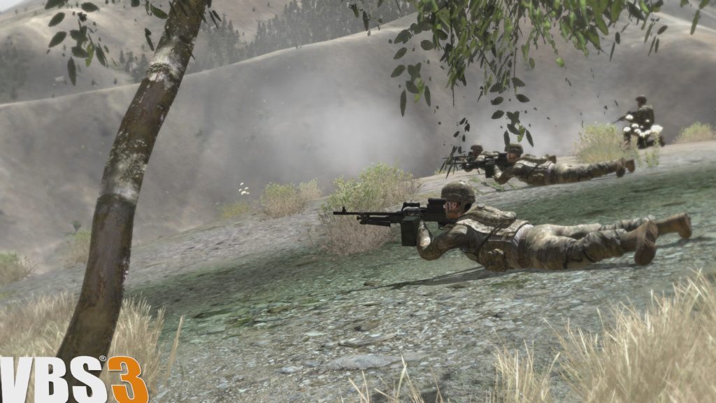 artificial intelligence military simulation training VBS3 virtual environment first person shooter multiplayer game US Army