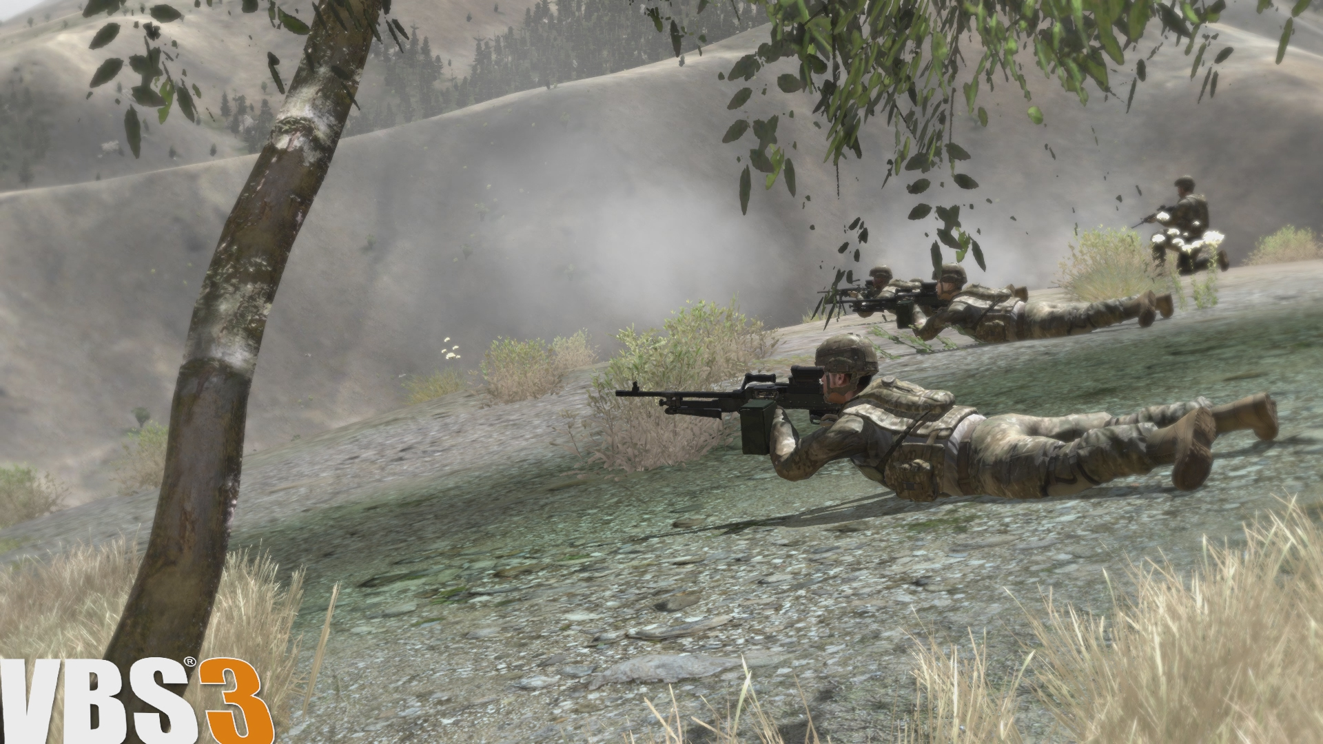 artificial intelligence military simulation training VBS3 virtual environment first person shooter multiplayer game US Army