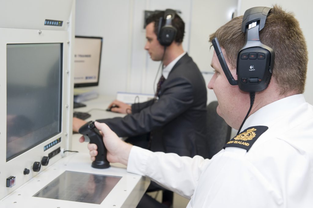 close-in weapons trainer New Zealand Navy gunnery simulator