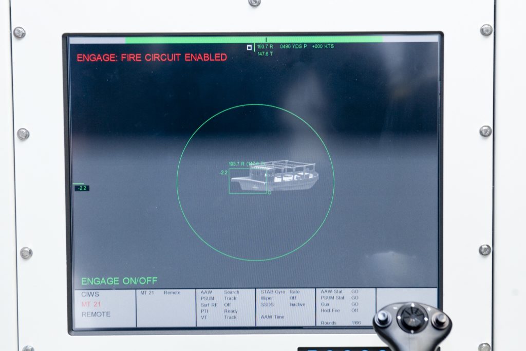 close-in weapons trainer New Zealand Navy gunnery simulator