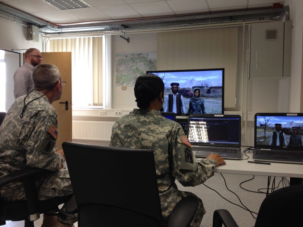 Soldiers use tactical questioning system with VBS. Credit: US Army
