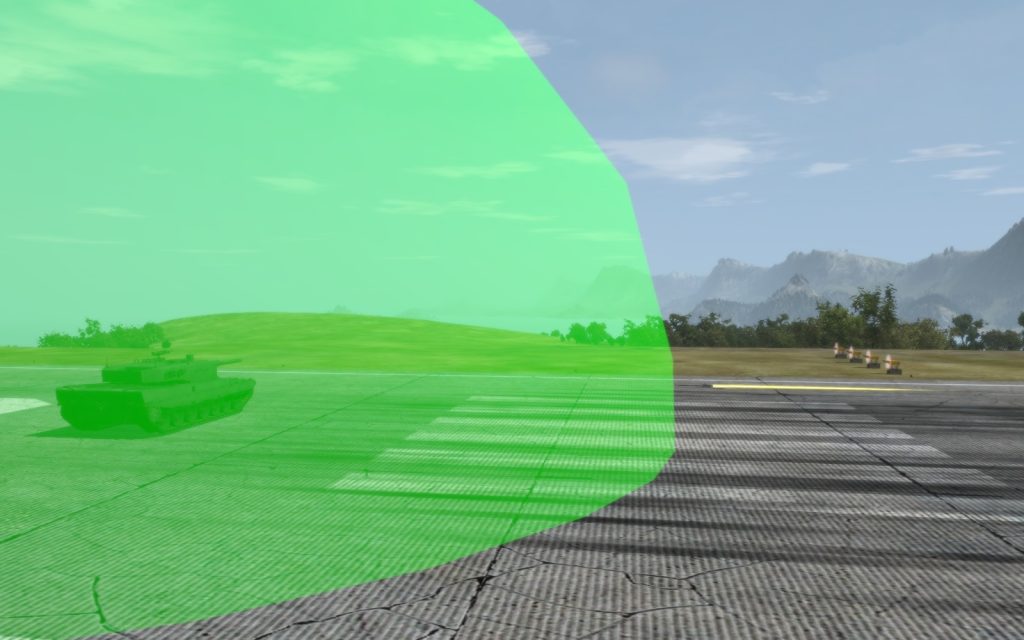 Active Protection System Collision Event VBS3 for tank experimentation Norway FFI