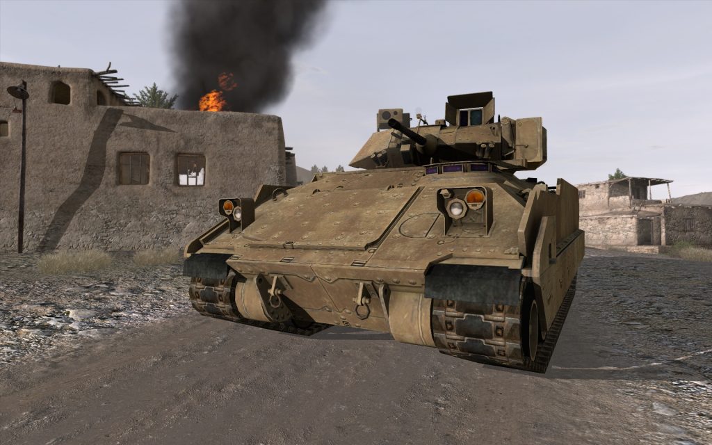 A driving simulation and image generator for armored training and convoy operations used in the Close Combat Tactical Trainer for virtual military training by the US Army