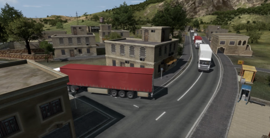 artificial intelligence for city civilian vehicle traffic in 3D megacity simulation
