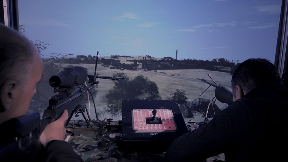 Savronik's ShooterSim uses VBS3 for indoor shooting training including sniper training