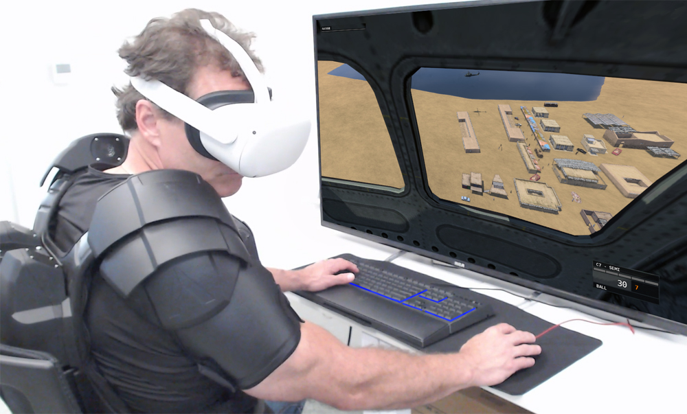 Immersive training in action with VBS4 and ARAIG Battle Suit
